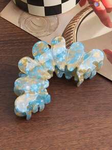 优雅法式花瓣爪夹，大号醋酸纤维发夹，2025新款高端枕形发型配件，爪夹，发夹，发夹，发夹，发夹，发饰