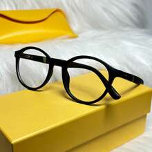 Round Prescription Glasses For Men, TR High Resistance, Circle, Size M - xanh - Xem 4