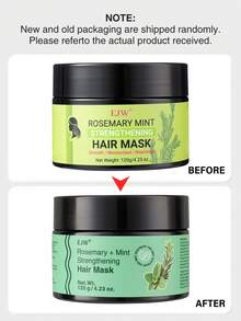 2 件迷迭香薄荷强化护发套装：护发精油和发膜 - 滋养、软化、强效保湿和柔顺 - 非常适合受损或干燥的头发 - 墨綠色 - 查看 8