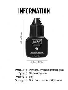 5ml Personal Eyelash Gel, Lasting And Tasteless, Waterproof Eyelash Extension Gel - Lasting For 45 Days, Tasteless, Non Irritating, Anti Allergy Formula - Very Suitable For Home Use, Fast Drying Strong Eyelash Gel, Long-Lasting DIY Eyelash Gel Lash Glue,Eye Lash Glue - Black - View 8