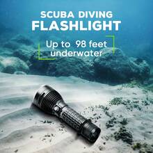 1pc XHP70.2 High Lumens Diving Flashlight - 3Modes Scuba Diving Light IPX8 Underwater Waterproof LED Torch With 18650 Battery & USB Charger For Outdoor Camping/Snorkeling/Night Diving/Deep Sea Caving - Black - View 6