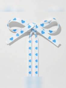 2pcs White Base Blue Heart Shoelaces, Add Sweet Charm, Easily Upgrade Your Shoe Style, Fashion Versatile, Unisex