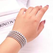 Ondia One 新款 2mm-5mm 100% 莫桑石网球手链 D 色 925 纯银镀白金钻石测试通过珠宝带有 GRA 证书适合女性的礼物。