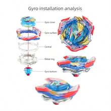 Burst Bey DB B-193 终极 Valkyrie/Valryek 旋转陀螺仪，战斗游戏玩具圣诞礼物学生礼物生日礼物节日礼物礼品好礼物 - 藍色 - 查看 10