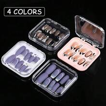 20pcs Press On Nail Packaging Boxes With 60pcs Double Sided Adhesive Nail Tape Acrylic Press On Nail Storage Box In 4 Colors Artificial Nail Display Box For Press On Nail Business Nail Art Nail Salon-108631 - Nhiều màu - Xem 3