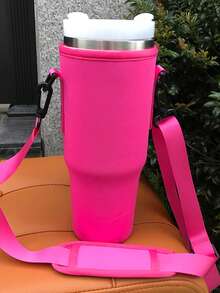 1Pc 40oz Tumbler Case, Compatible With Stanley,Cup Cover/Storage/Organization, Diving Material Cup Cover, Car Handle Cup Protective Cover, Diagonal Strap Adjustable Strap, Suitable For Outdoor Travel, Fitness, Daily Use. Outdoor Travel, Fitness, Daily Use,Mother's Day, Birthday Gift - Multicolor - View 16