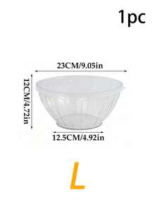 1pc/2pcs Round Plastic Food Storage Containers With Lids - Transparent Sealed Salad Bowls, Suitable For Meal Prep, Fruits, Snacks | Portable Kitchen And Picnic Bowl Set, Kitchen Utensils, Meal Prep, Food Storage Containers, Such As Tabletop Nuts, Dining Accessories - Transparent - View 11
