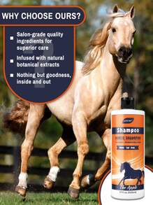 GJYC PET Equine Horse Shampoo - Conditions And Moisturizes Coat, Enhances Color, Promotes Shine - For All Horses & Pets 16.9-Ounce