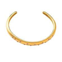 1 件不锈钢 18K 多层珍珠珐琅手镯，简约设计，时尚适合派对、约会、办公室佩戴 - 金黃色 - 查看 9