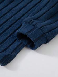 Set de 2 piezas para niños pequeños, conjunto de sudadera de manga larga con cuello polo y pantalones casuales, de moda para otoño/invierno