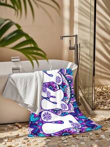 1 منشفة شاطئ مخصصة مطبوع عليها نص مصمم حسب الطلب، مخصصة باسمك. مثالية للاستخدام على الشاطئ، بجانب المسبح، وأثناء رحلات الشاطئ. هذه المنشفة الشاطئية متعددة الاستخدامات مثالية للأنشطة البحرية الخارجية، السفر، وتوفر الراحة أثناء الاستلقاء، التشمس، والاسترخاء. هدية فريدة للأم، الأب، الصديقة، الصديق. - متعدد الألوان - مشاهدة 5