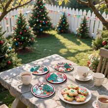 1 set/4 piezas/6 piezas Posavasos de barro de diatomeas con diseño de muñeco de nieve navideño, posavasos de café, decoración multiusos para el hogar y restaurantes, regalos diarios, decoración de mesa, decoración diaria, decoración para fiestas temáticas, como regalos de Navidad