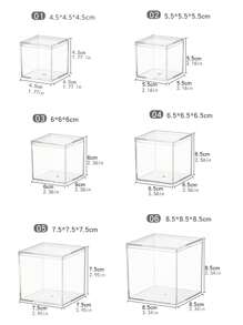8入組透明收納盒 - 無色 - 查看 2
