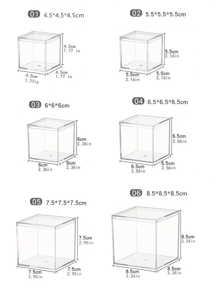 8pcs Clear Storage Box