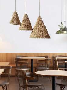 1/3pcs Bohemian Handmade Woven Lampshade Decoration Hanging In The Air For Homestay And Restaurant Decoration Pendant Hemp Rope Lampshade