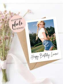 Customized Photo Cards, Personalized Birthday Cards, Anniversary Cards, Boyfriend/Girlfriend Love Cards, Create Your Own Birthday Photo Cards, Best Friend Commemorative Photo Cards - Single Piece - View 2