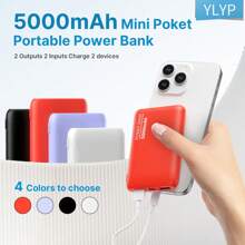 YLYP Ultra Sottile Power Bank portatile da 5000mAh/10000mAh, progettato per emergenze all'aperto, con doppia USB/Type-C/Micro, compatibile con /Android e altri dispositivi elettronici digitali, perfetto come regalo per le vacanze.