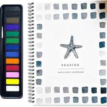 Watercolor Workbook, Lex Watercolor Workbook, Beginner-Friendly Birds Watercolor Workbooks, 12 Colors Watercolor Paint Set With Paint Brush,Mother's Day,Mom's Gift,Back To School,School Supplies