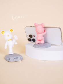 1pc Cartoon Bear Shaped Phone Stand, Compatible With Both Mobile Phones And Tablets, Suitable For Desktops, Bedside Tables, Living Rooms, Study Rooms, Bedrooms, Gifts, Etc. Back To School - Multicolor - View 10