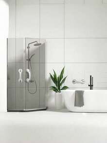 1 Pieza Barra de agarre para ducha con fuerte ventosa, accesorio de baño, barra de agarre para baño, decoración de baño, decoración de otoño, de vuelta a la escuela - Multicolor - Ver 7