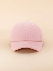 1pc Versatile Corduroy Baseball Cap, Warm Outdoor Cap For Kids - 1PC - View 4