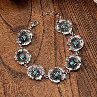 1pc Bohemian Vintage Daisy Flower Bracelet, Fashion Personalized Party Jewelry Accessory Gift For Women