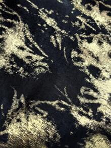 UREREM 女士夏季新款金属感露背V领时尚百搭优雅连衣裙，适合约会、郊游、度假、婚礼、派对、嘉年华、复活节、音乐节、啤酒节等场合。110克梭织面料，性感金属感连衣裙 - 黑色 - 查看 3