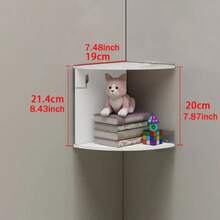1Pcs Wall-Mounted Corner Shelf-Floating Storage Rack For Living Room, Bedroom, Kitchen, Bathroom, Office-Decoration Organizing Box, Perfect Gift Bathroom Shelves Bathroom Storage And Organize, Corner Shelves - Trắng - 5 lớp - Xem 10