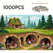 1000/500/300 片成人拼图，38x26 厘米/14.96x10.24 英寸，高品质厚纸板，色彩鲜艳，便携式艺术装饰 DIY 爱好必备，生日、万圣节、感恩节、斋月、复活节的完美礼物，工艺精湛，学习、娱乐活动游戏，艺术拼图系列，激发创造力，增强认知能力 - 彩色 - 查看 9