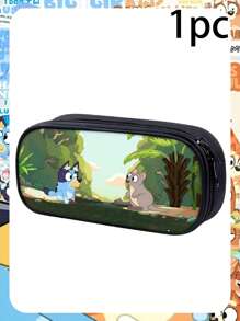 Bluey حافظة أقلام/كرتون/بلوي/أنيقة محمولة/مدمجة/حرم جامعي/ملونة/فتاة/طالبة//عادية/ديكور حفلة/هدية