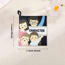 1pc Cartoon Black & White Cloth Book, Tear-Resistant, Chewable, Suitable As Newborn Gift - Multicolor - View 3