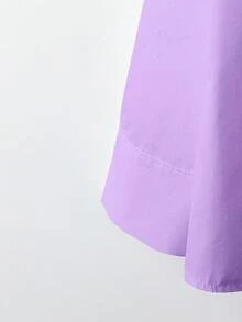Camisa de mujer de cuello en V Freeform, elegante y versátil para primavera, verano, otoño e invierno, adecuada para ir al trabajo, negocios, casual y vacaciones, se recomienda elegir un tam - Púrpura claro - Ver 7
