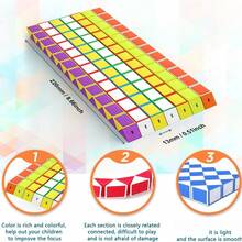 2/5/10/15/24PCS Block Magic Snake Cube, Party Bag Fillers For Kids,Fidget Toys, Party Supplies, Prize Box Toys Party Favours, Classroom Prizes Rewards Toy, Twist Puzzle Toy Intelligence - Blue - View 3