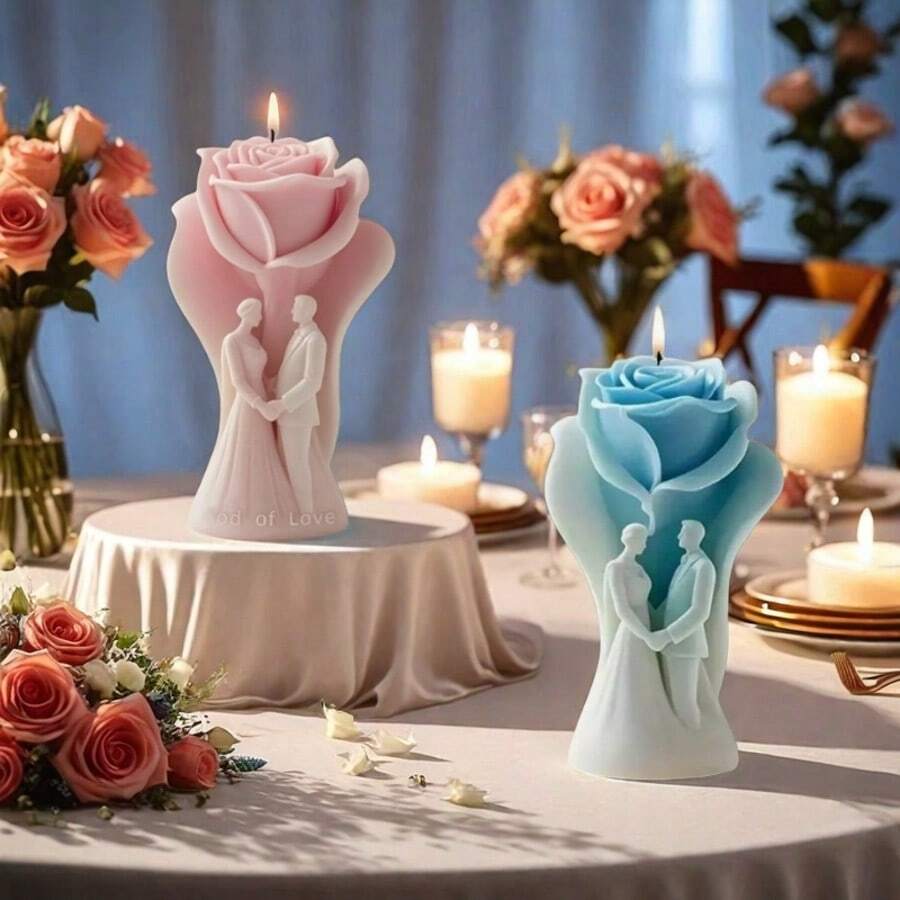 Romantic Rose Silicone Mold For Candle Making – Easy Release, Multi-Purpose DIY Craft Mold, Reusable For Epoxy Resin, Plaster, Clay – Perfect For Handmade Gifts & Home Decor