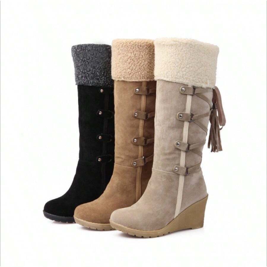 Women Snow Boots - Black - View 1