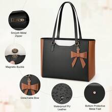 NEWHEY Handbags For Women Large Capacity PU Leather Tote Bags For Women With Zip, Shoulder Bag Ladies Handbag Tote Bag For School Work Travel Shopping