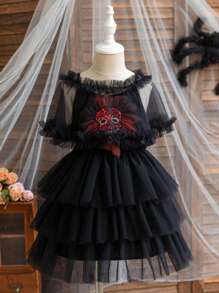 Toddler Girls Halloween Costumes Outfits Girl Halloween Dress,Baby Doll Dress Women