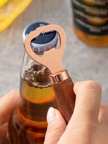 Customized Beer Bottle Opener, Wooden Handle Creative Upright Stainless Steel Bottle Opener, Hotel/Restaurant/Bar Supplies, Multifunctional Promotional Gift, Suitable For Beer Festivals, Holidays And Events, Customized Soda Bottle Opener, Halloween Party Celebration Bottle Opener Tool - Ginger - View 7