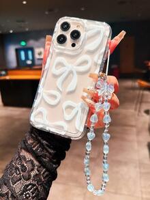 Cute Bowknot, Phone Case With Heart Shaped Bow Lanyard, Airbag Cushion Creative Shockproof Phone Case Compatible With IPhone 15/11/12/13/14/XR/XS/Pro/Max, A14/A15/A12/S33S22A23 5G, Airbag 14 TPU IP14 PMT PU11 Shockproof I13 Promax Phone Case, 12 Full Coverage 15 PROMAX/15plus/15Pro/15 For 15 PROMAX Apple 14/PRO/13mini Airbag Shockproof 13/12 Phone Case, Android Phone Case, Compatible With IPhone17/17PROMAX/17PRO/AIR Phone Case With Lanyard