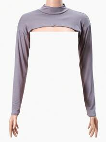 1件女士腈纶高领假领披肩，多功能长袖领饰，可搭配外套，纯色，适合圣诞装饰连衣裙 - 彩色 - 查看 13