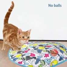 Interactive Cat Hunting Mat Toy, Polyester Peek-And-Play Cover For Indoor Cats - Stimulating Hide And Hunt Game Accessory