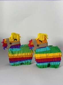 2 mini piñatas de burrito, tamaño 15 cm - Verde - Ver 5