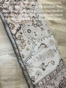 神秘艺术波西米亚复古欧式东方大国风全幅升级面料升级材质精致清晰装饰复古图案怀旧氛围水晶绒地毯，适用于卧室、客厅、更衣室、儿童房、多功能房、休闲家居装饰、房间装饰，异域风情，元素地毯，易于清洁和保养，适合家庭使用。 - 淺灰色 - 查看 8