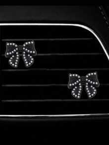 珍珠蝴蝶结汽车出风口装饰件车内装饰车载空调出风口装饰夹 - 彩色 - 查看 18