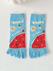 1/3/5双装女士分趾袜，轻薄透气糖果色吸湿排汗防臭短袜，适合春、秋、夏季穿着