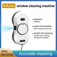 PuRuiKai Smart Window Cleaning Robot – Auto Glass Cleaner With Remote & Edge Detection - EU C Type Plug(220-240V) - View 7