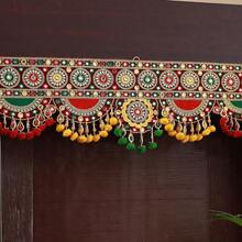 Tied Ribbons 36 Inch Multicolored Designed Toran Toranam For Door And  Puja Decorations Wall Hanging Toran Bandarwar For Home Mandir Housewarming Diwali Decorations For Home