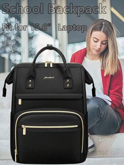 Women Laptop Backpack Work Bag - Fits 15.6 Inch With Laptop Compartment Waterproof Professional Fashion Travel Purse For College Nurse Business Computer Backpack, School Backpack