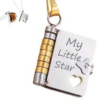 My Little Star Book Necklace For Daughter / Son, Birthday Day Gift Graduation Jewelry Of Love - Vàng và Bạc - Xem 1