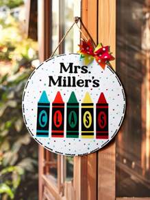个性化教师姓名门牌 - 9 种款式，教师节礼物，定制教师姓名门挂，教室装饰，教师礼物，欢迎牌，节日日历